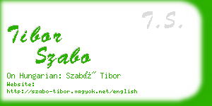 tibor szabo business card